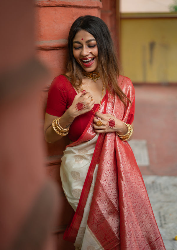 Traditional Bengali Bridal Saree Silk Saree Bengali Bride Saree