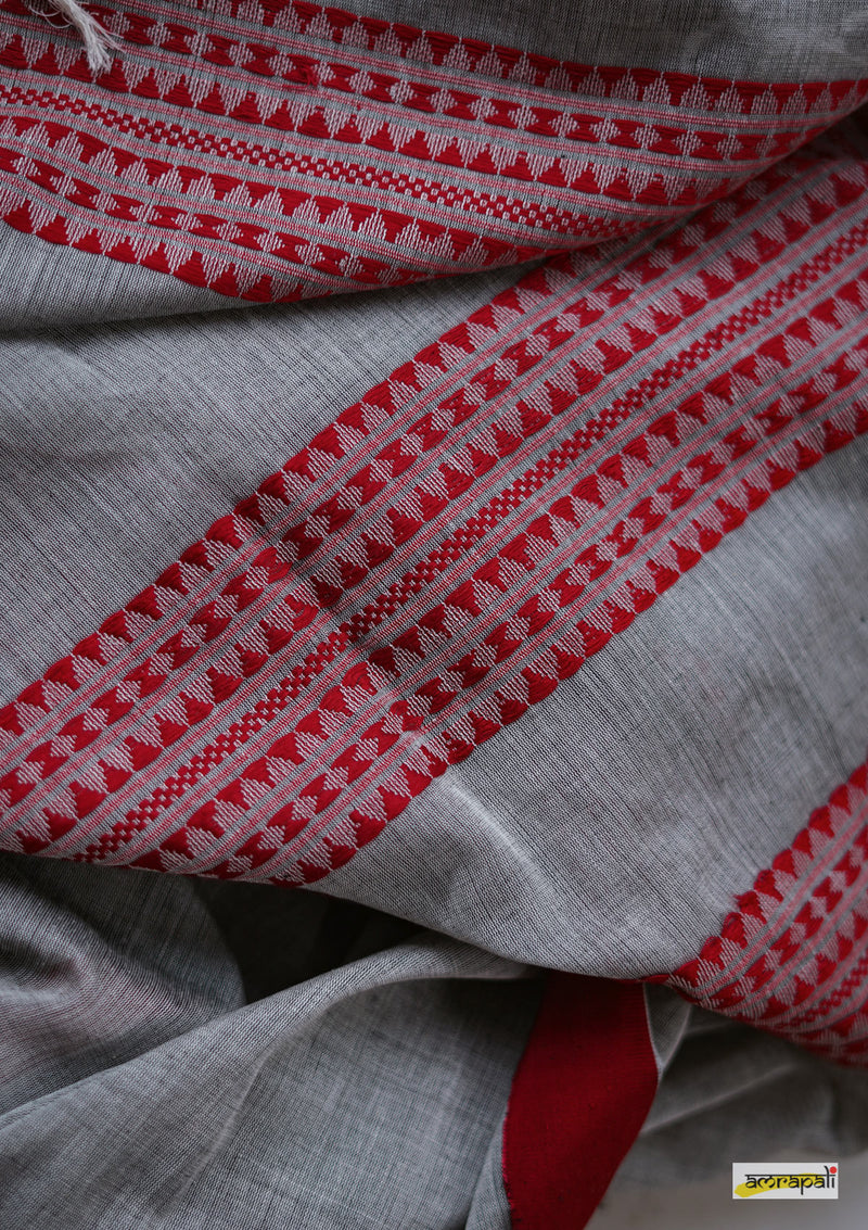 Handloom Cotton with Dual Striped Woven Palla