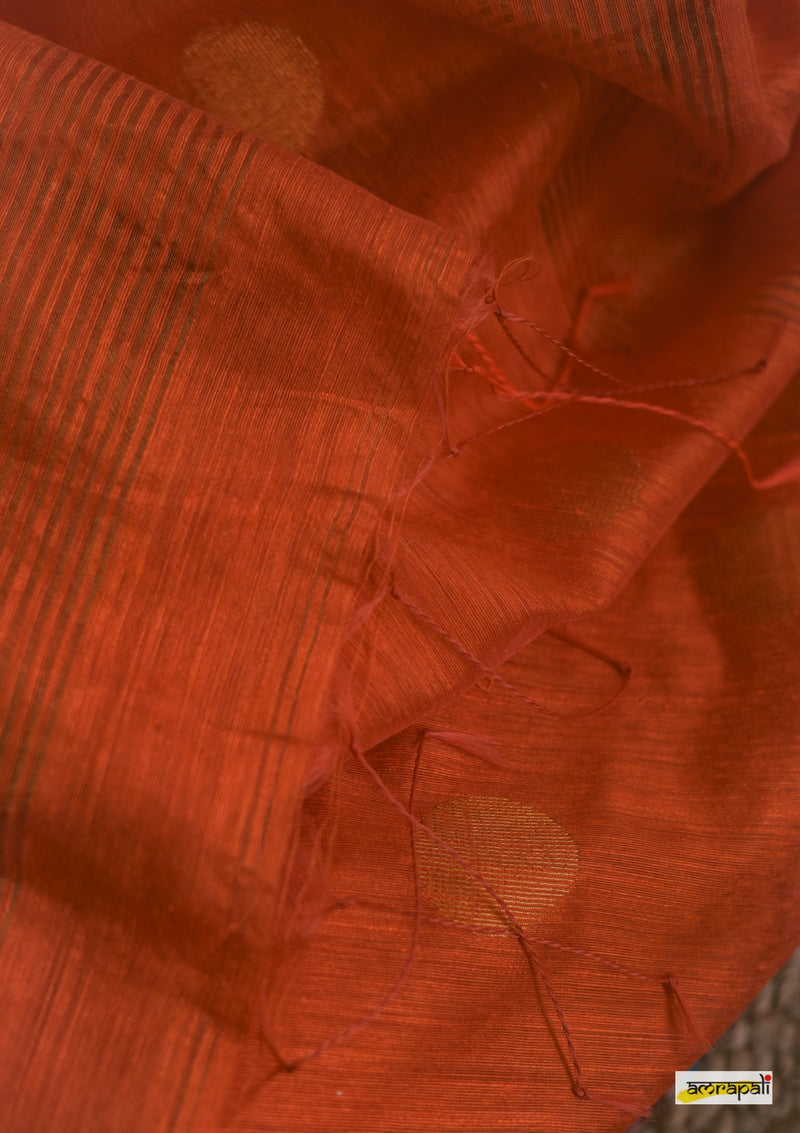 Matka Resham with golden zari polka butis