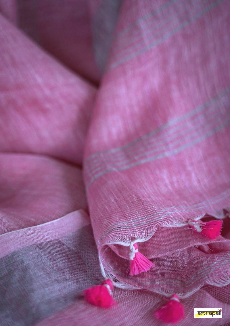 Handwoven Pure Linen with Zari Border