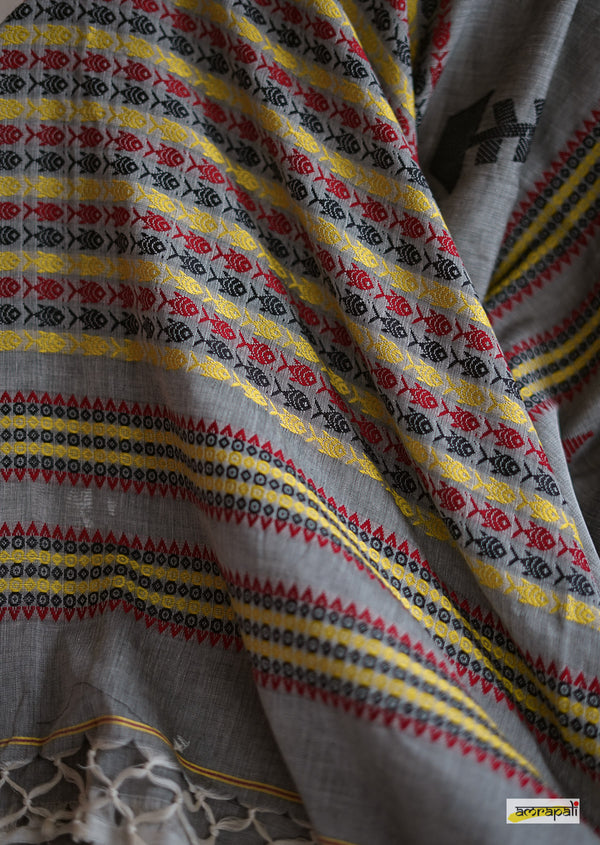 Pure Handloom Cotton with Fish Motif