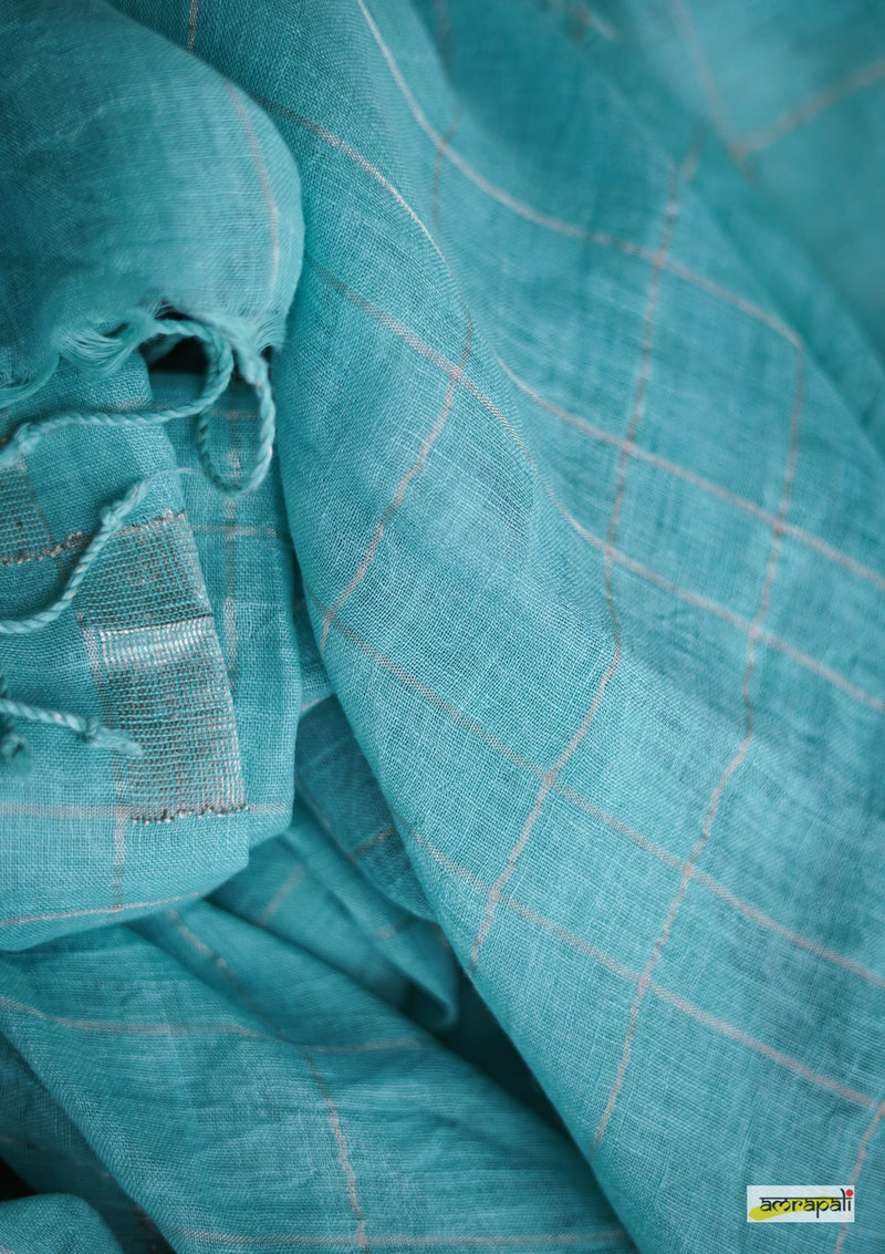 Handwoven Pure Linen with Zari Accents