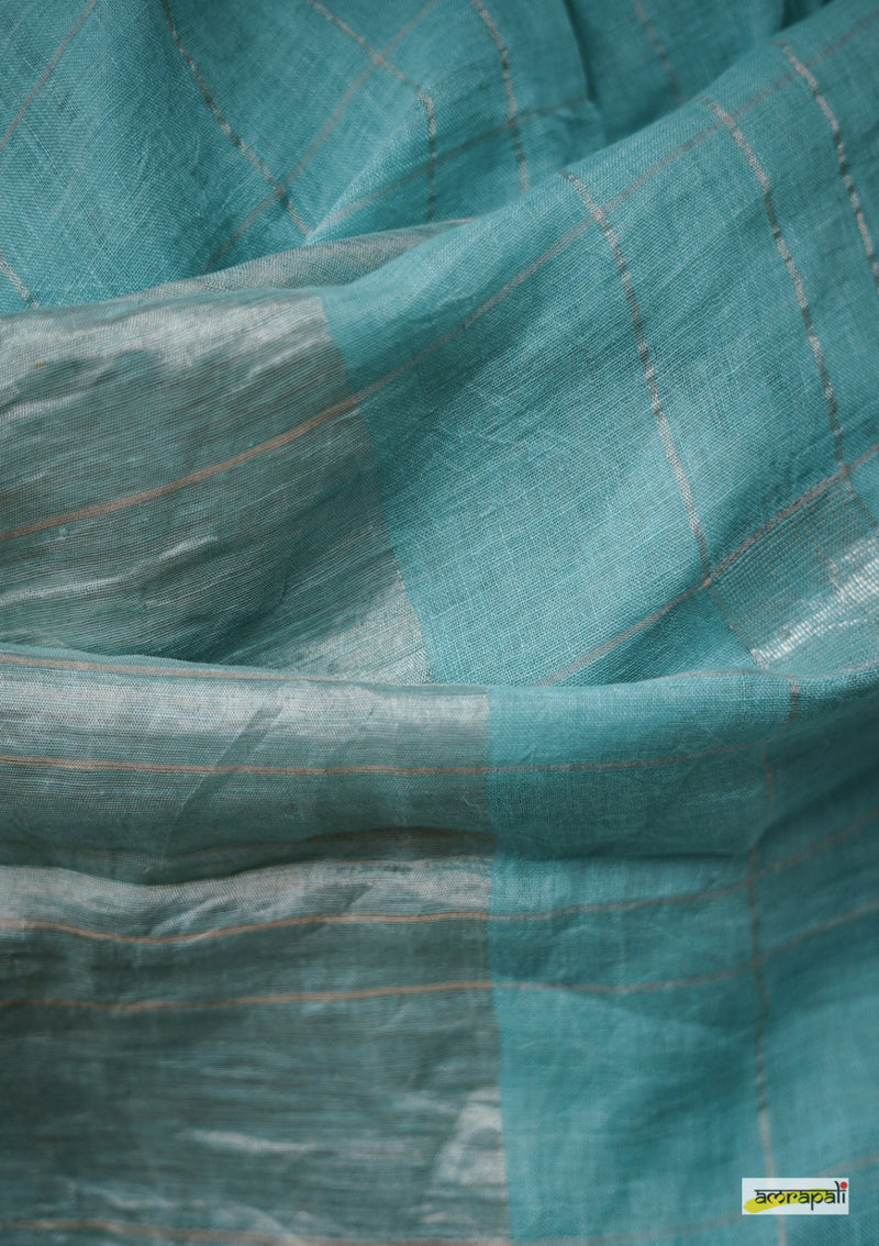 Handwoven Pure Linen with Zari Accents