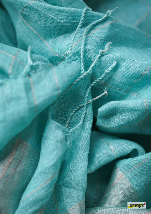 Handwoven Pure Linen with Zari Accents