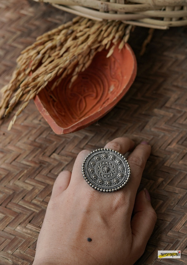 Chakra Adjustable Statement Ring