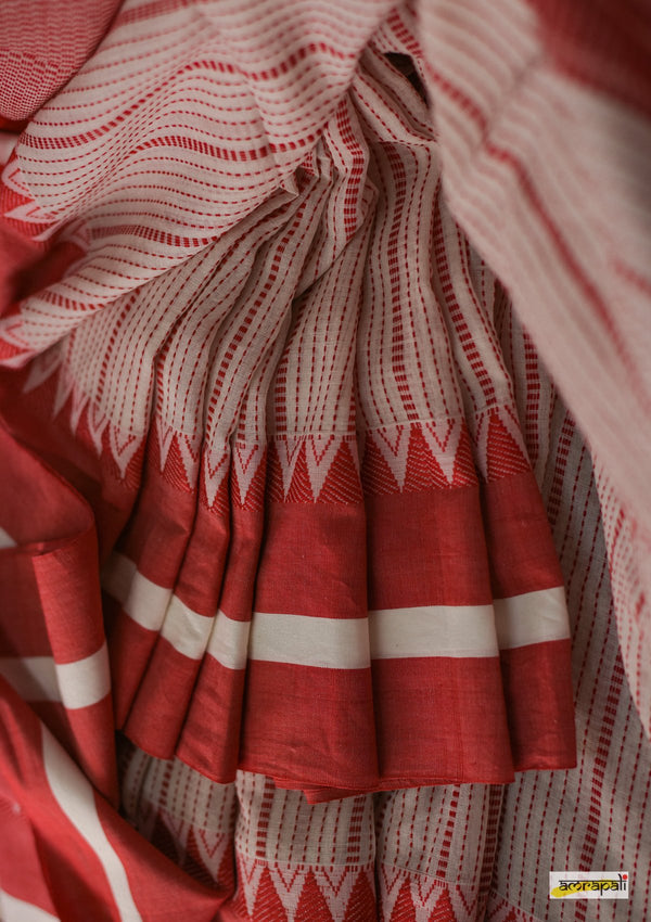 Handloom Pure Cotton with Kantha inspired weave