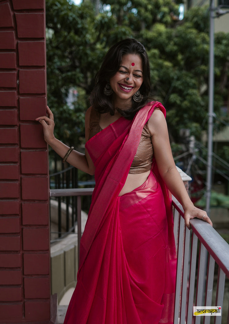 Cotton Silk with Zari Border