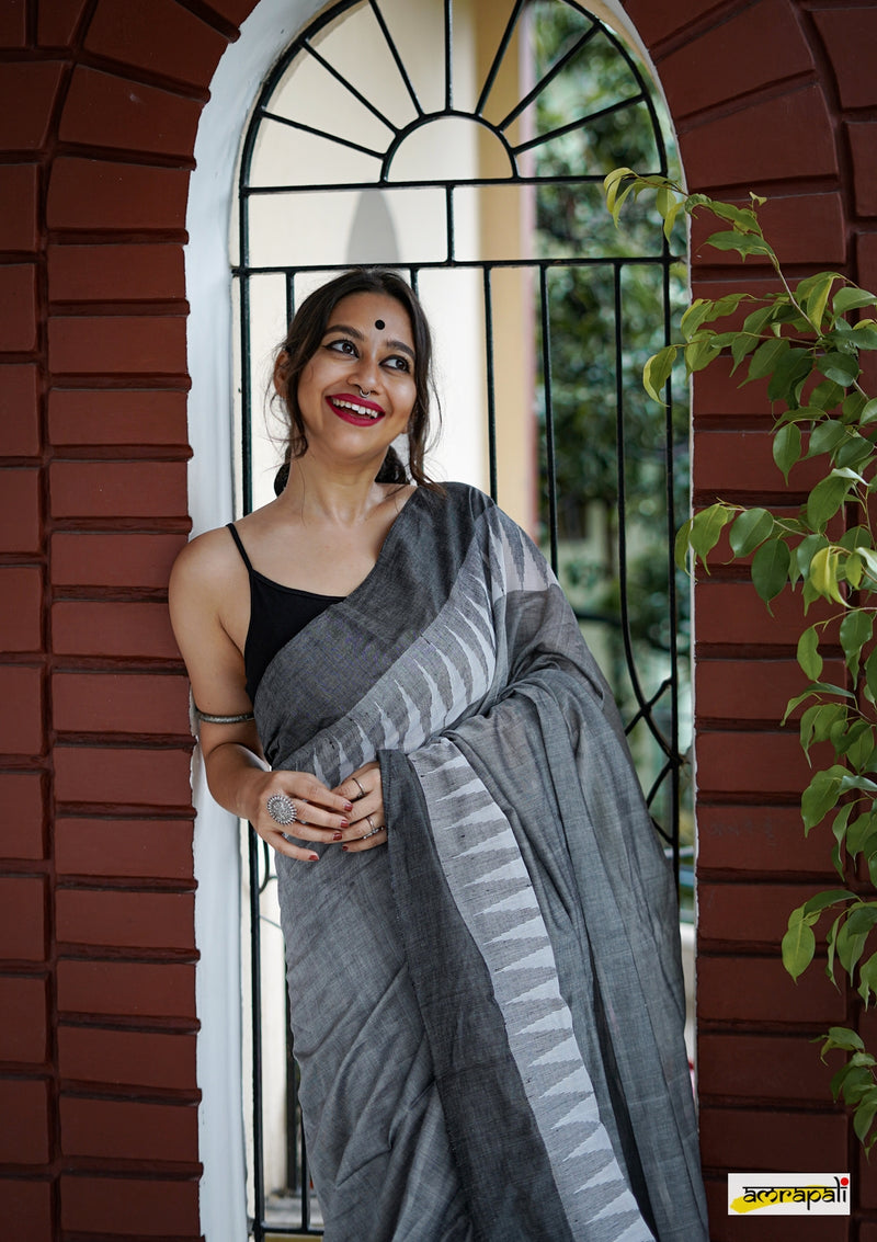 Pure Handloom Cotton with Temple Border