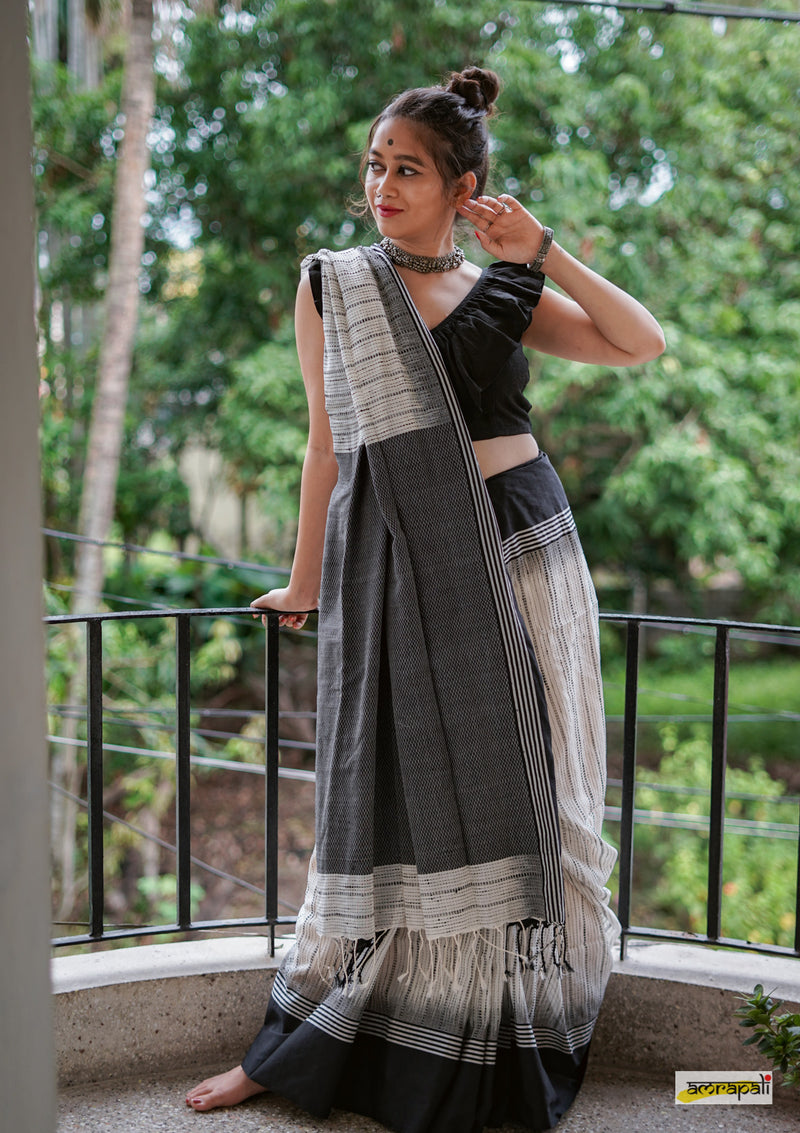 Handloom Pure Cotton with Kantha Inspired Weave