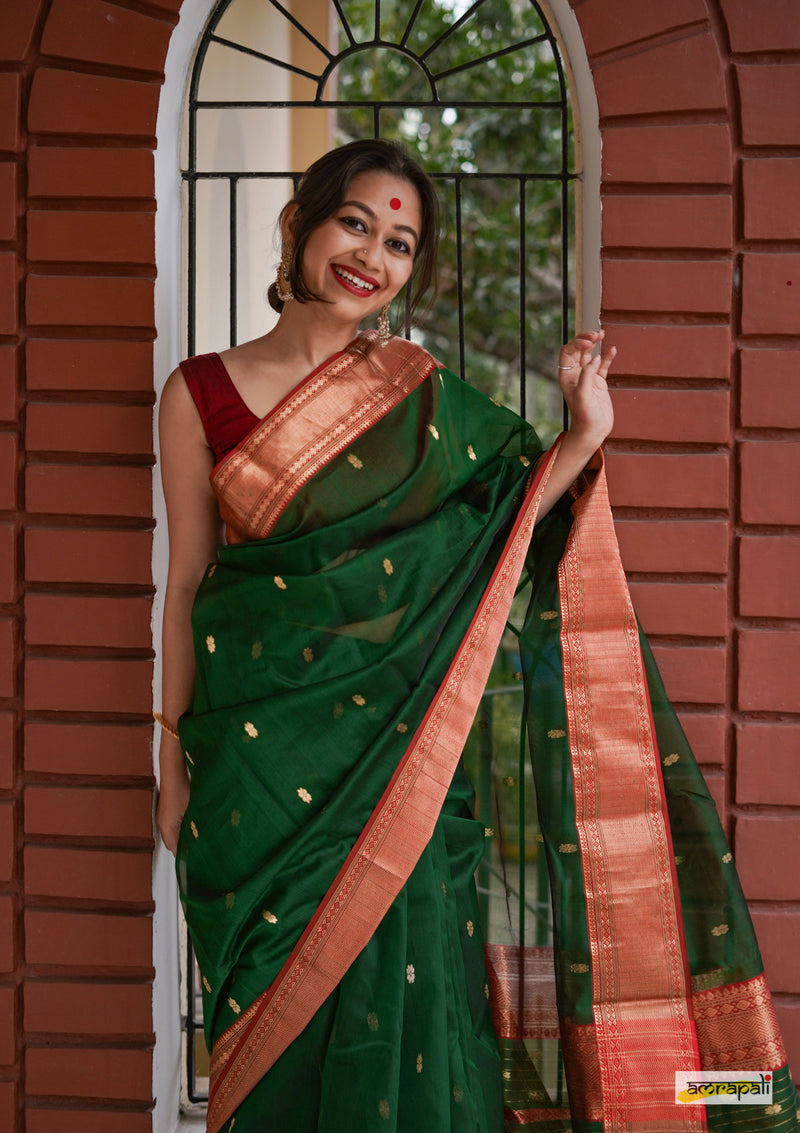 Handloom Pure Chanderi Katan Silk