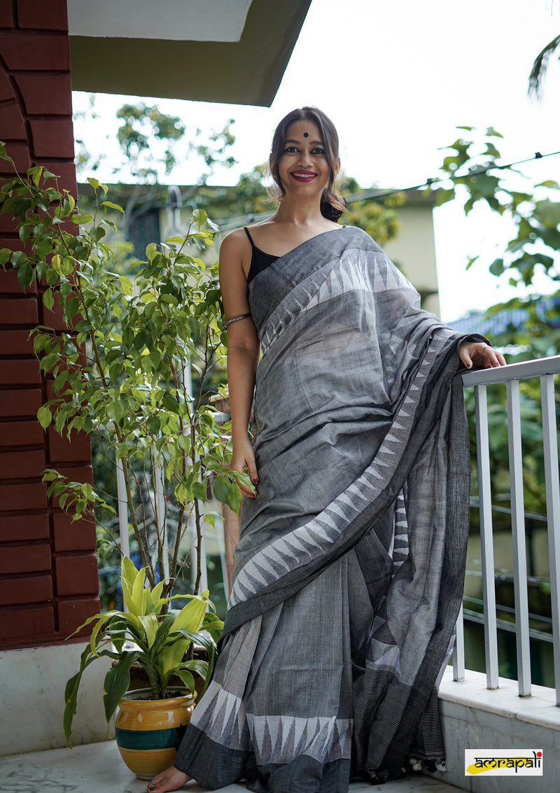 Pure Handloom Cotton with Temple Border