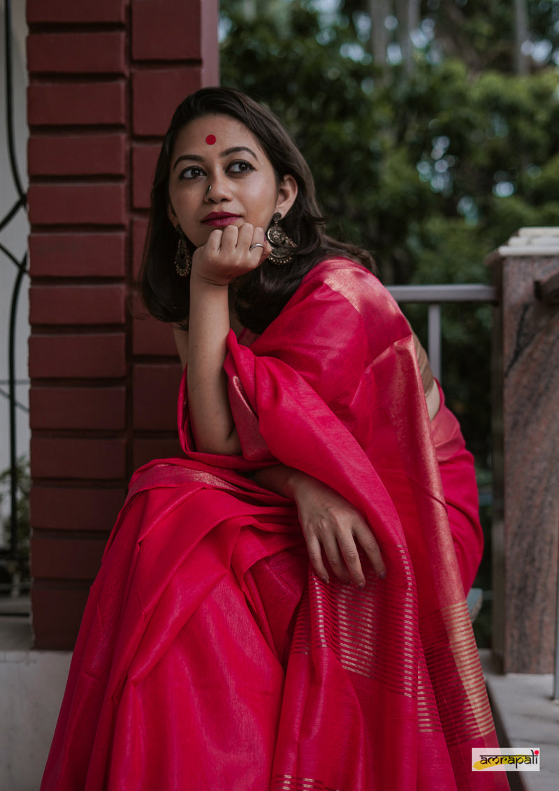 Cotton Silk with Zari Border