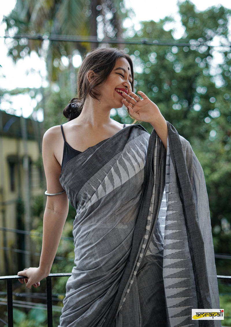 Pure Handloom Cotton with Temple Border