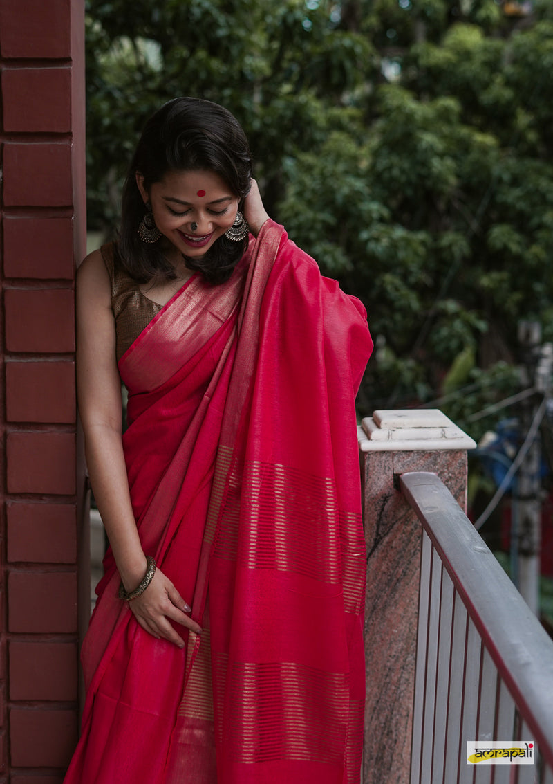 Cotton Silk with Zari Border