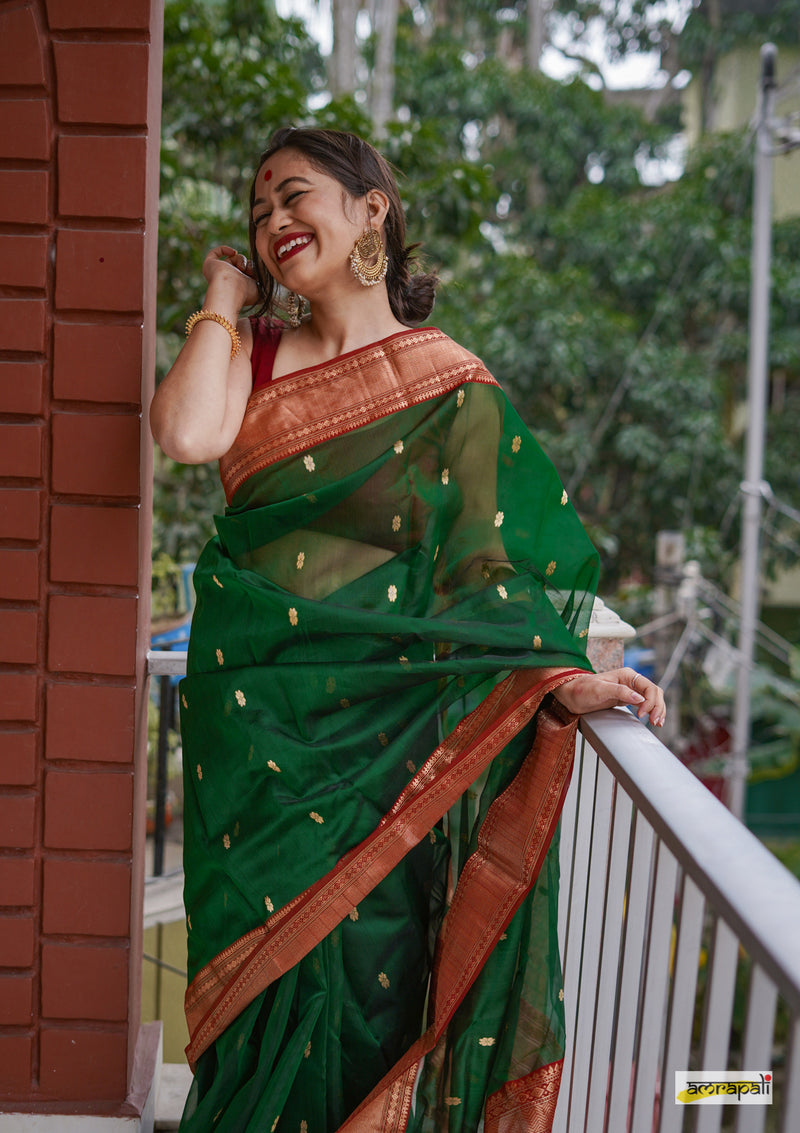 Handloom Pure Chanderi Katan Silk