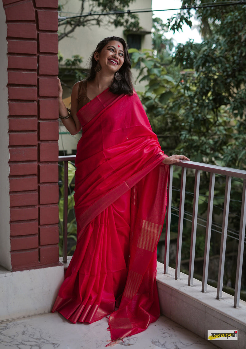 Cotton Silk with Zari Border