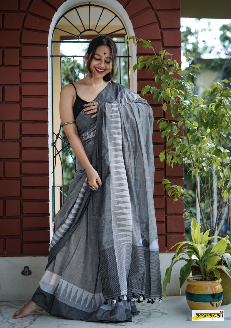 Pure Handloom Cotton with Temple Border