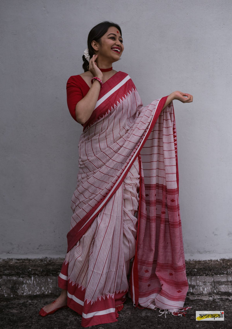 Handloom Pure Cotton with Kantha inspired weave