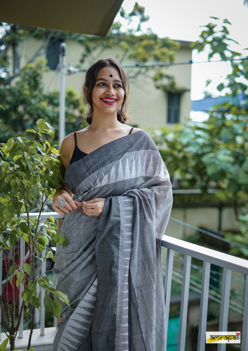 Pure Handloom Cotton with Temple Border
