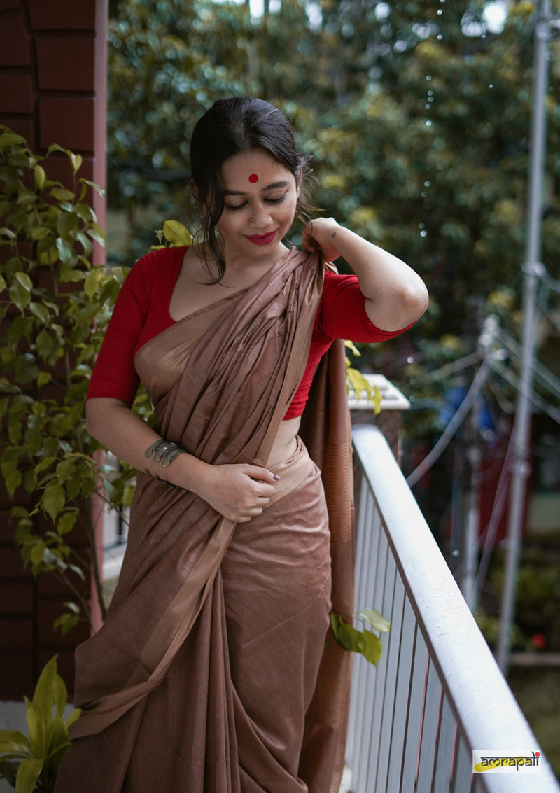 Cotton Silk with Zari Border