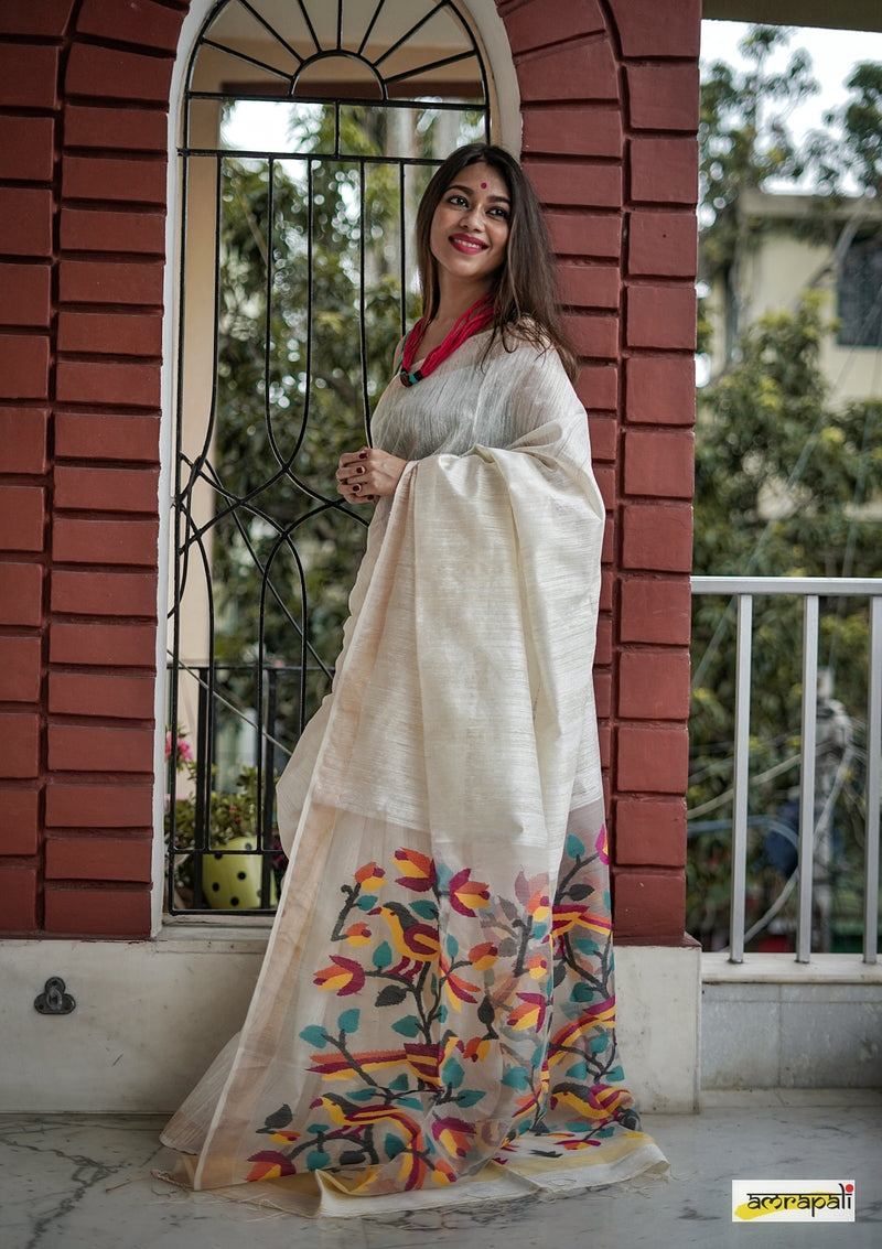 Handloom Matka Resham Jamdani