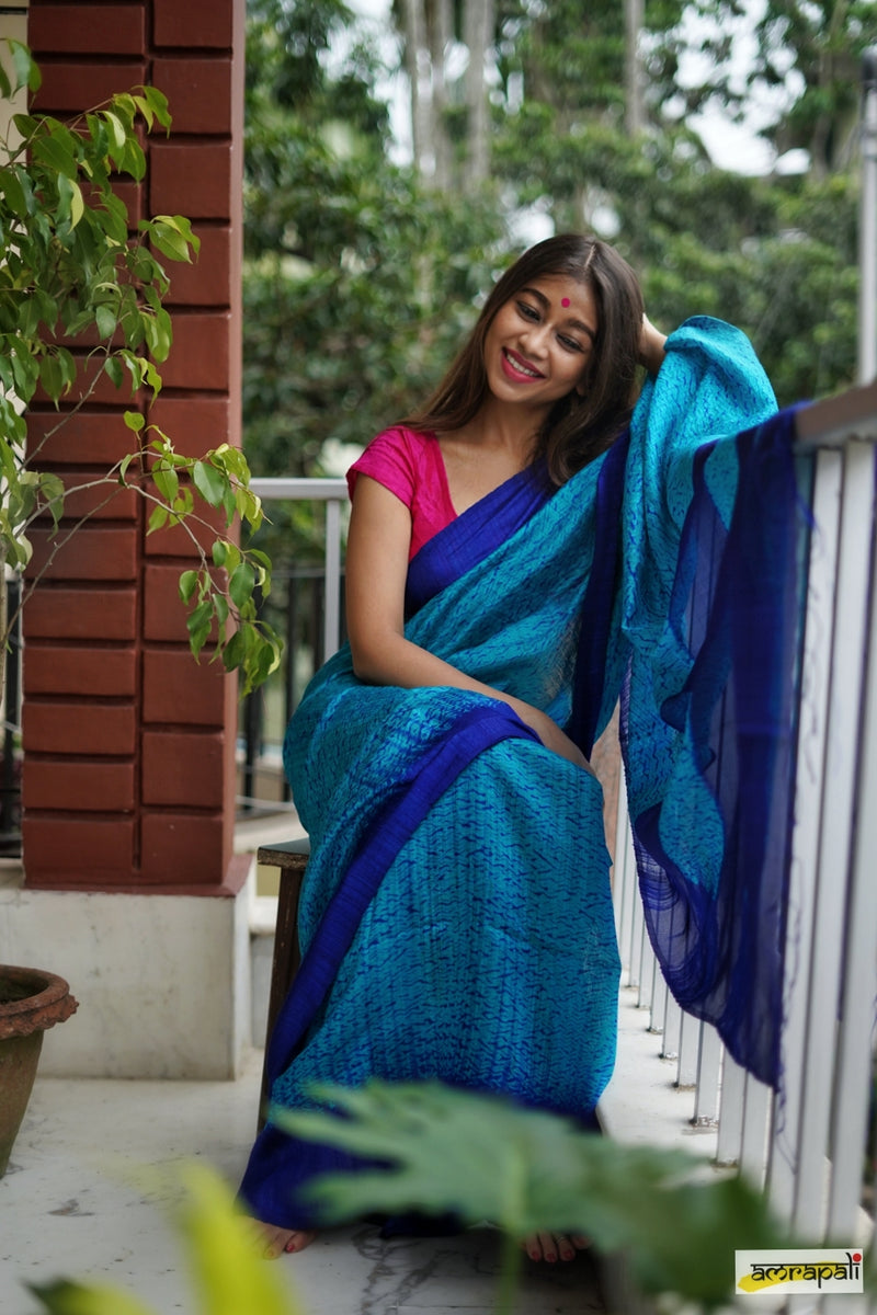 Handwoven Pure Matka Shibori