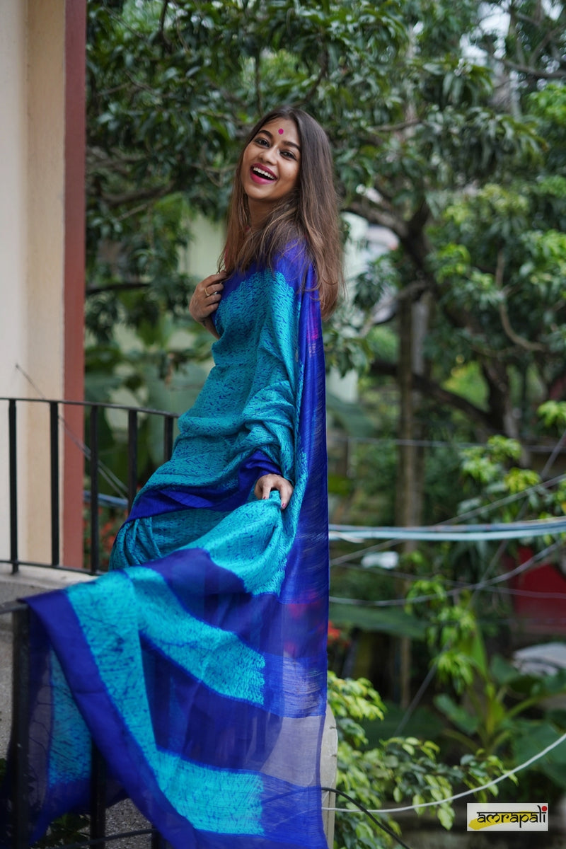 Handwoven Pure Matka Shibori