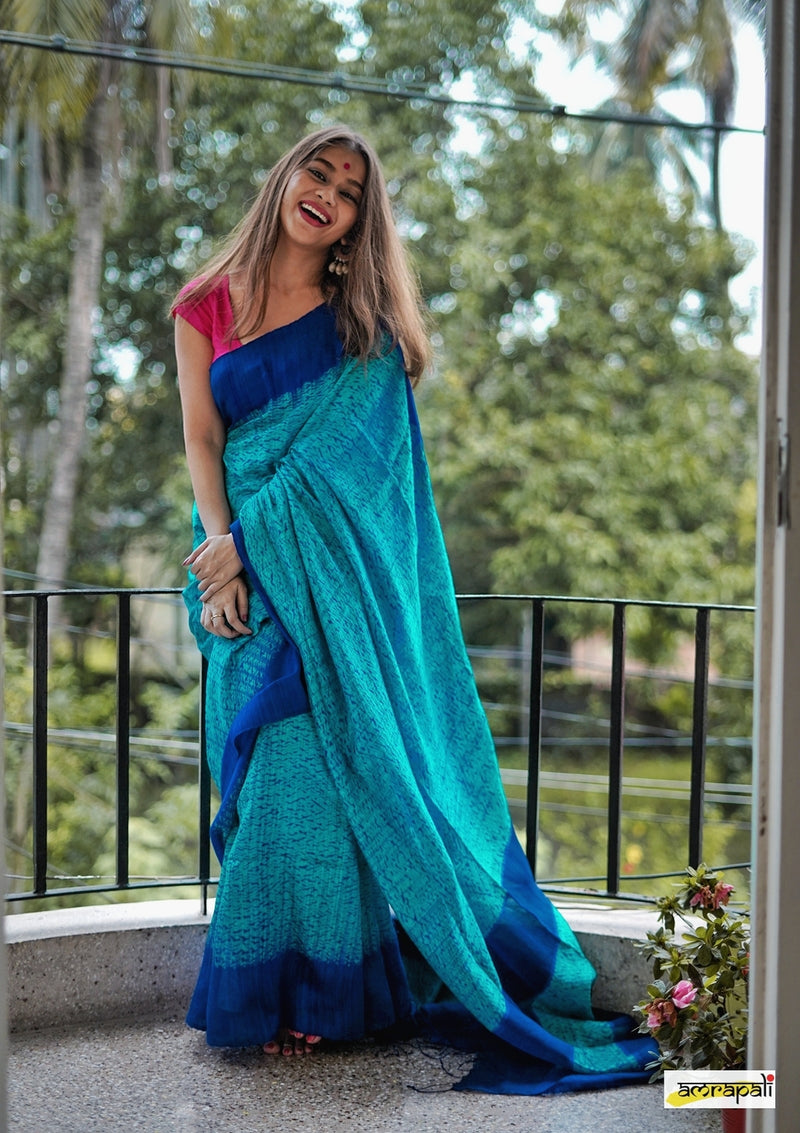 Handwoven Pure Matka Shibori