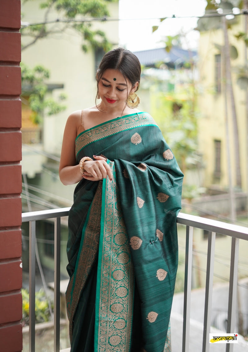 Handwoven Pure Tussar Benarasi