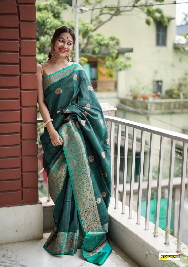 Handwoven Pure Tussar Benarasi