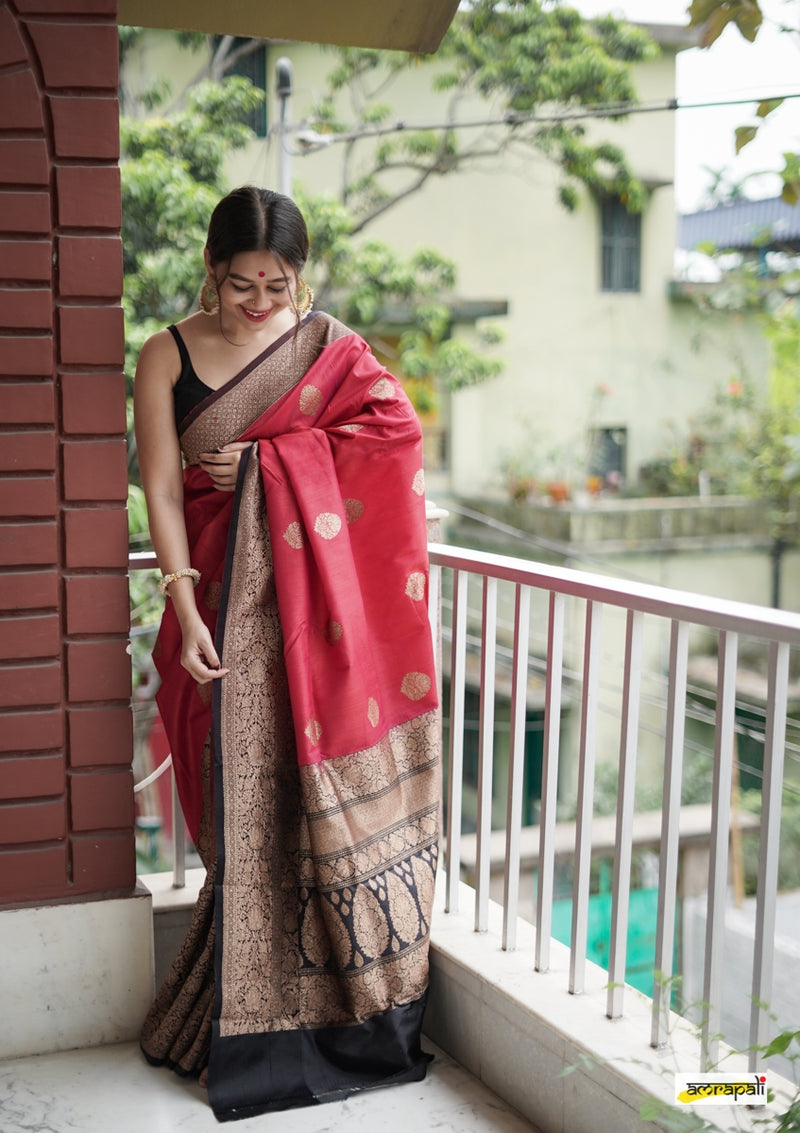 Handwoven Pure Tussar Benarasi