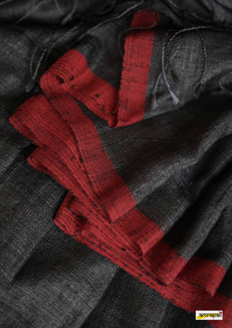 Handwoven Matka Tussar with Spun Silk Palla