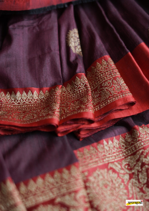 Handwoven Pure Tussar Benarasi